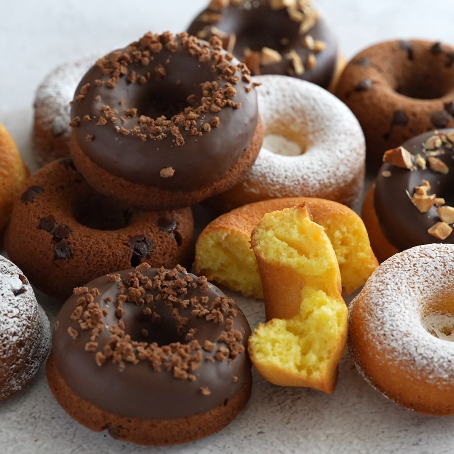 揚げずに作る　焼きドーナツの作り方