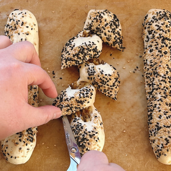 19　穂の形にカットする