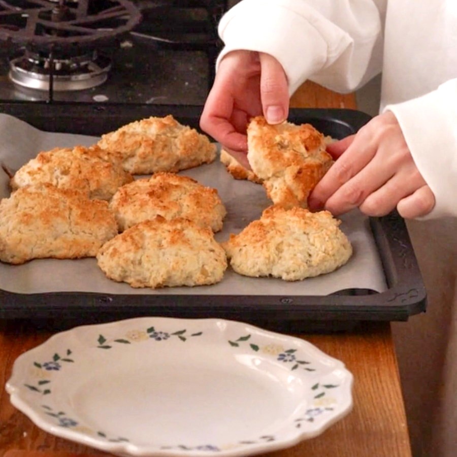 【グルテンフリー】3ステップでできる!米粉のバナナクリームスコーン