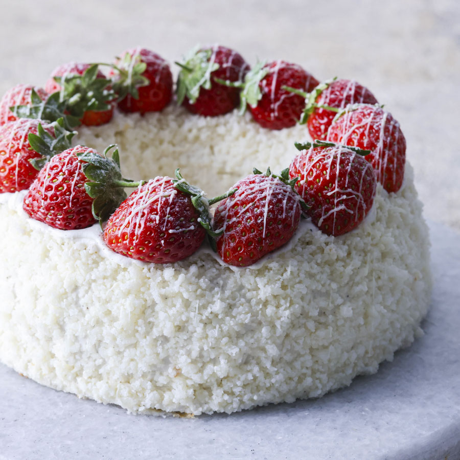 まっしろな エンゼルフード×ショートケーキ