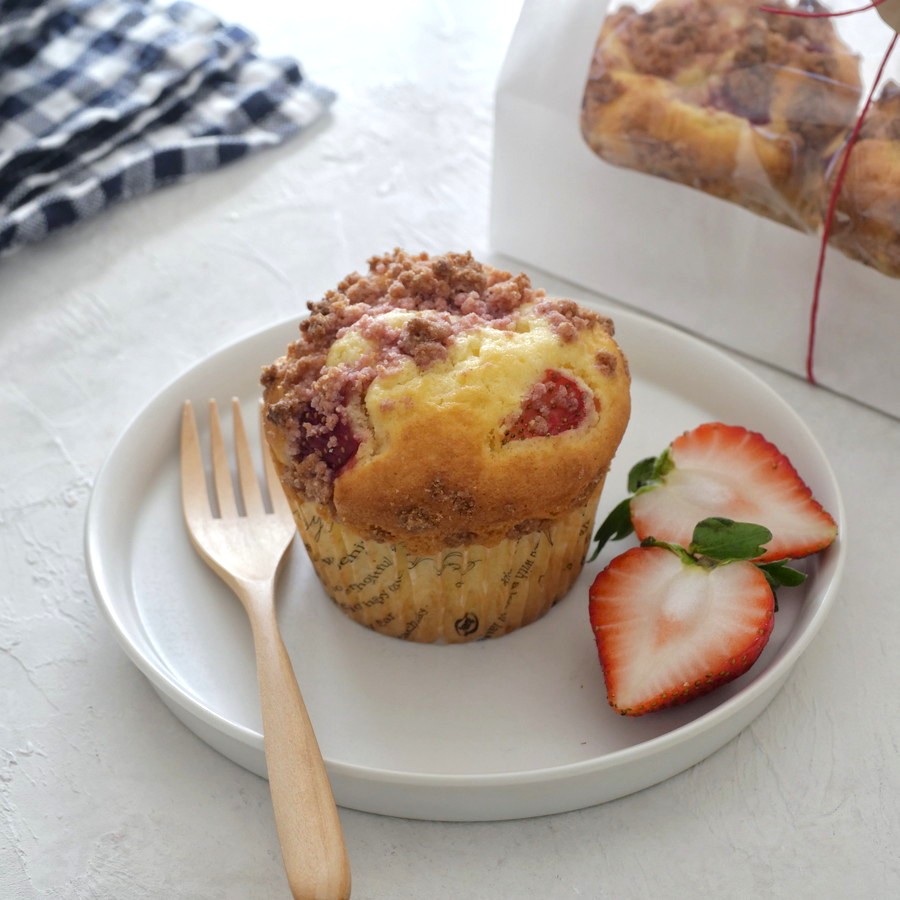 いちごたっぷり!苺クランブルマフィン