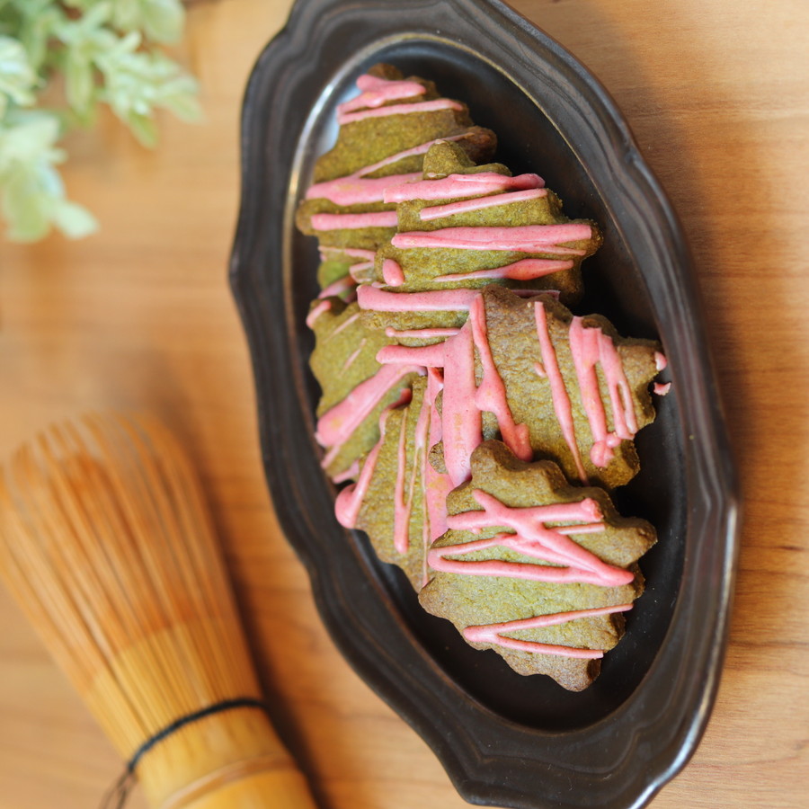 【グルテンフリー】いちごチョコの抹茶クッキー