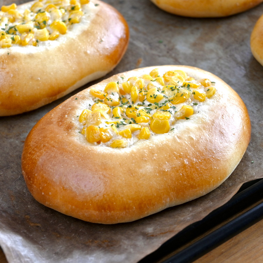 ホームベーカリーで簡単生地作り!コーンマヨパン