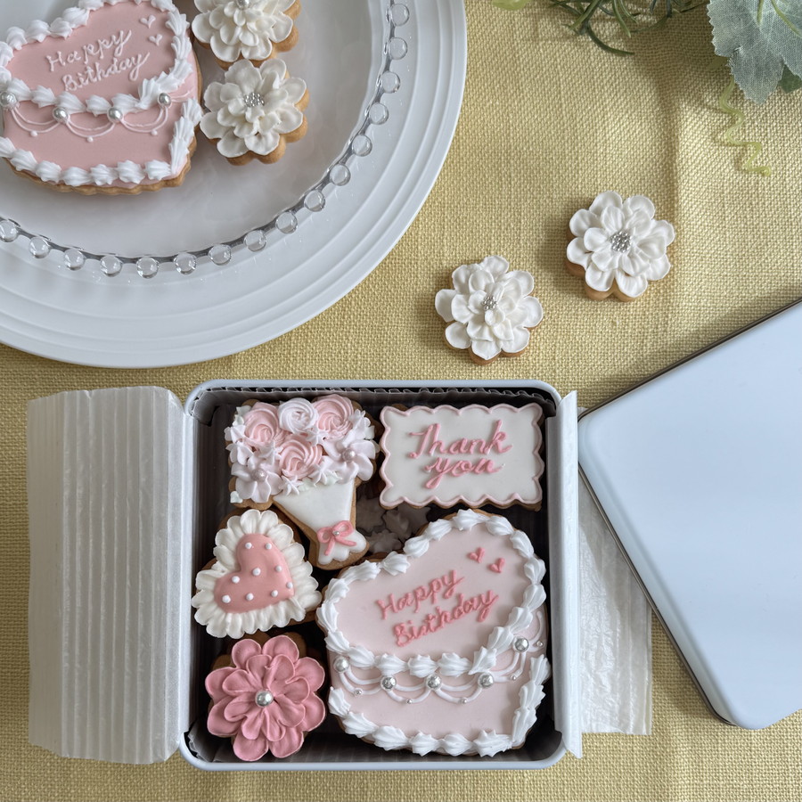 【大切な人に贈る】誕生日アイシングクッキー缶