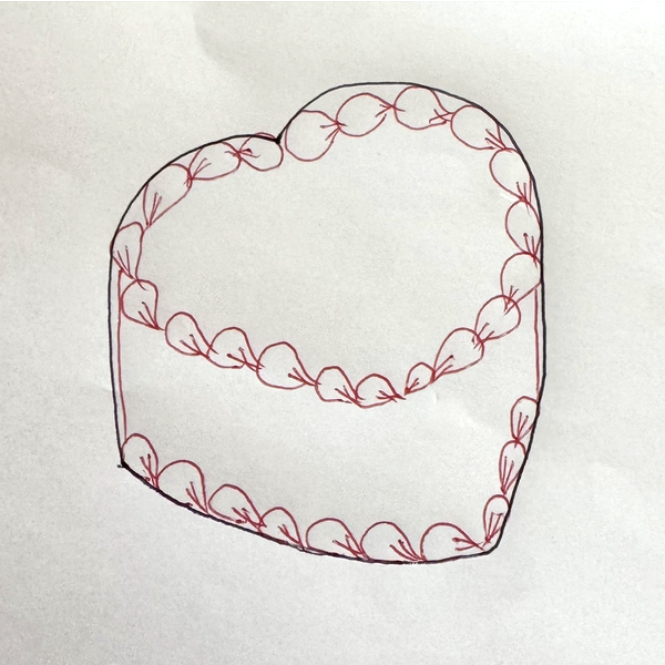 ハートケーキクッキー