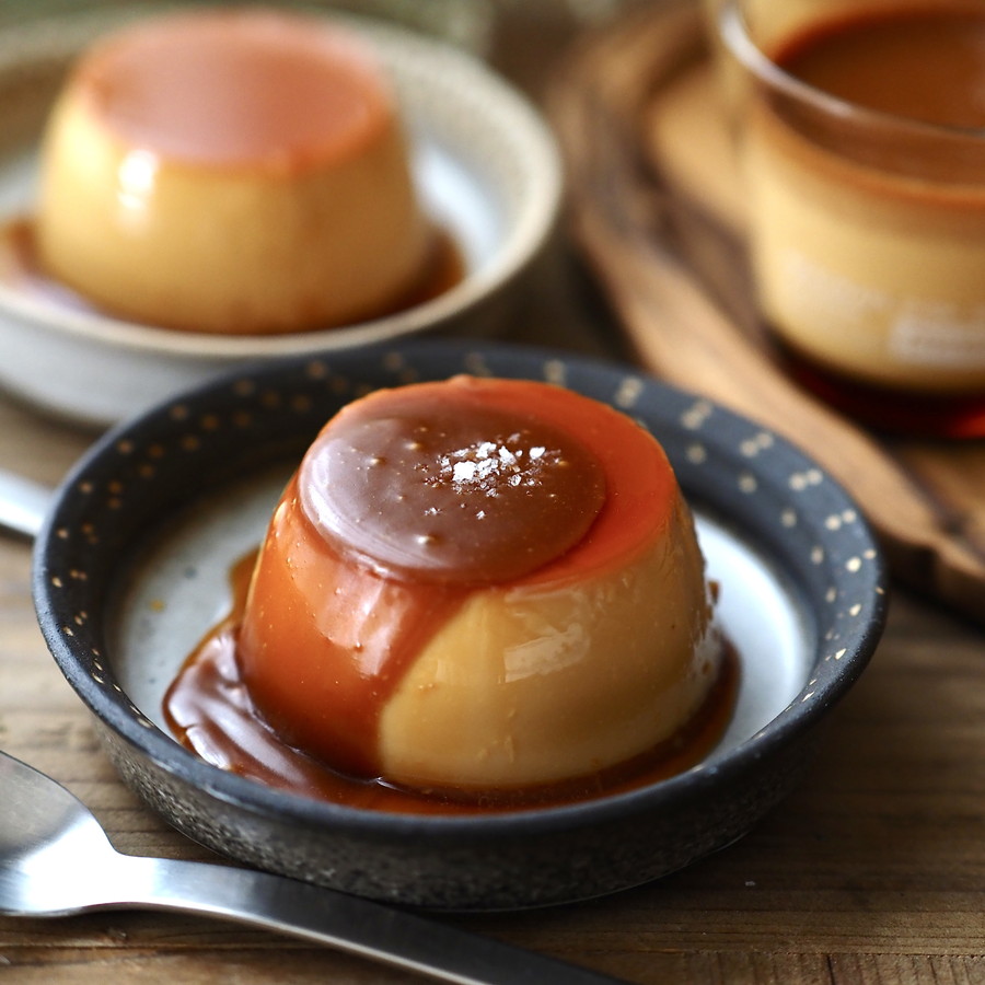 自家製塩キャラメルで作る　なめらかプリン