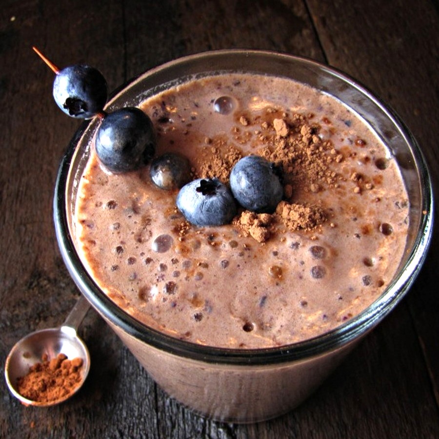 チョコレートブルーベリースムージー