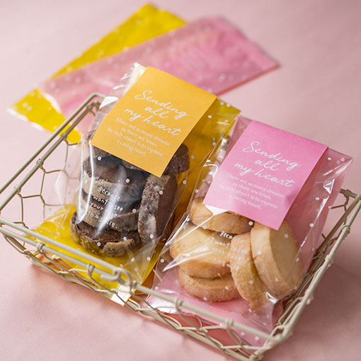 帯シールが可愛いディアマンクッキーのラッピング