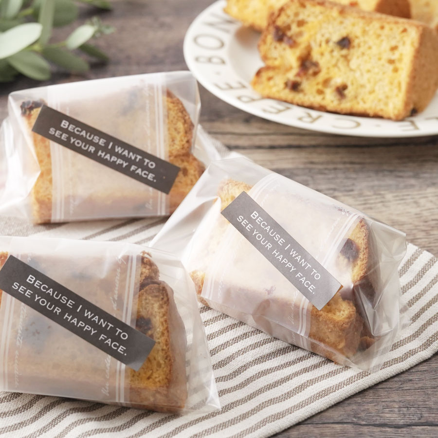 専用袋を使ったシフォンケーキラッピング