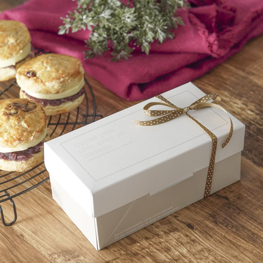 バーガー袋を使ったスコーンのラッピング