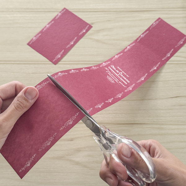 ①　掛け紙ラッピング