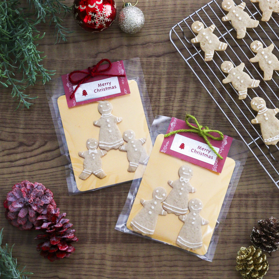 クリスマスの後も売れる!ジンジャークッキーラッピング