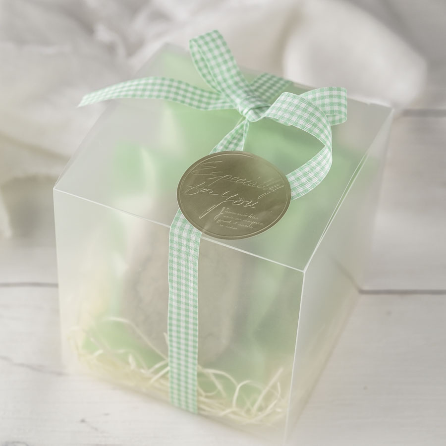 半透明のギフトケースを使ったダックワーズラッピング