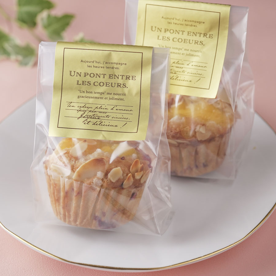 帯シールを使ったマフィンラッピング