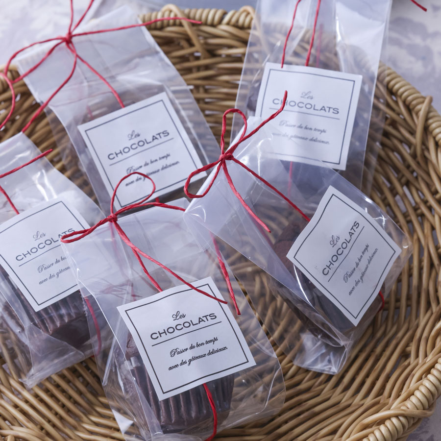 バレンタインにぴったりなプチガトーショコララッピング