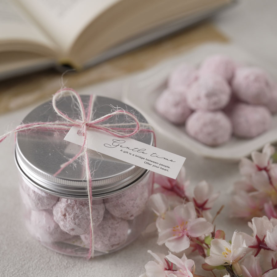 ペットジャーを使ったブールドネージュのラッピング