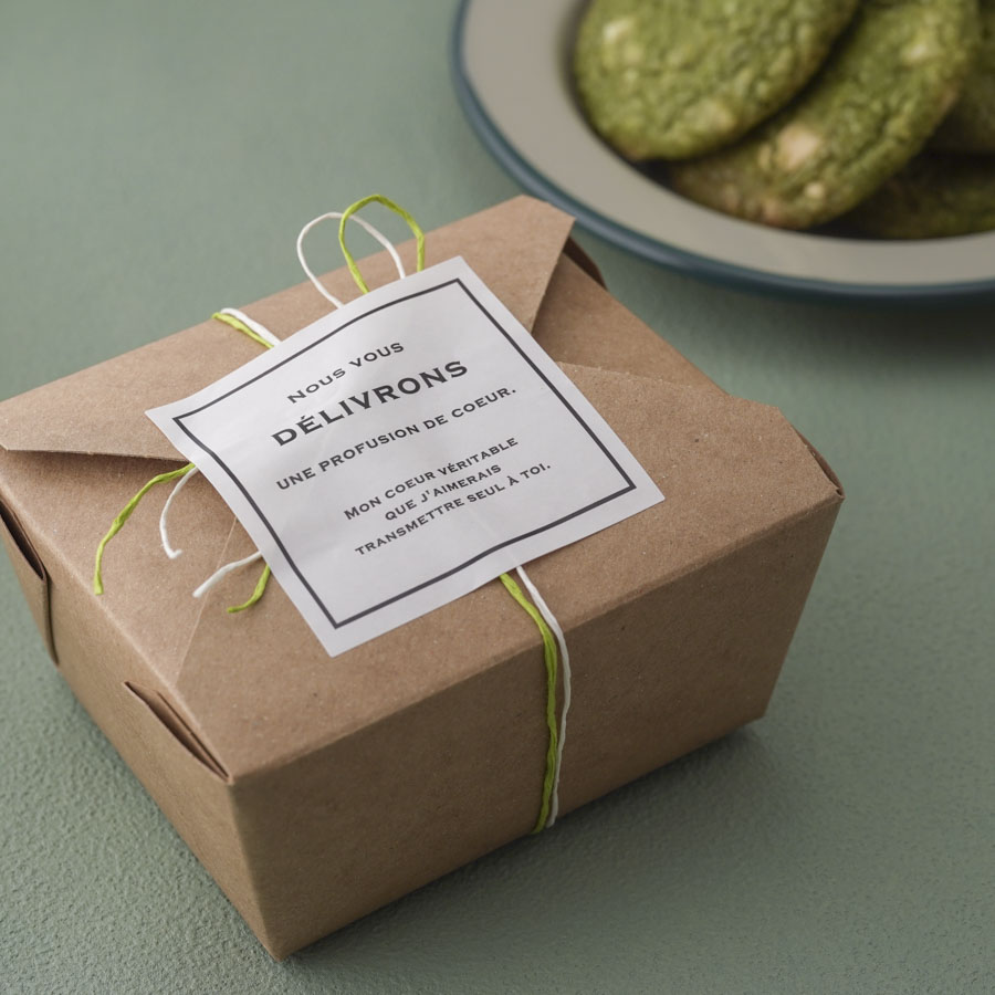 ランチボックスを使ったクッキーラッピング