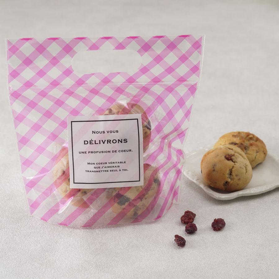 チャック付きバッグを使ったスコッキーのラッピング